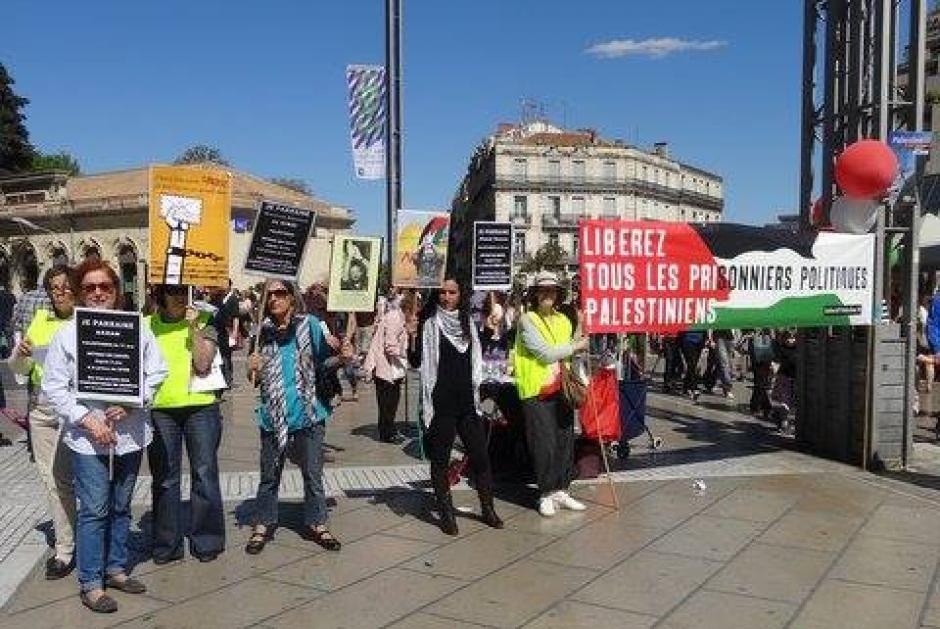 Les photos du rassemblement pour exiger la libération des prisonniers palestiniens.